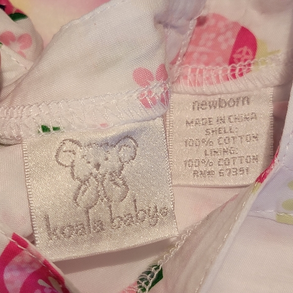 KOALA BABY ♡ 2pc Butterflies 'n LadybBugs Ruffled Top 'n Elastic Pocket Pants NB - Picture 15 of 17